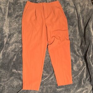 High-Waist brown Orange Tapered Pants